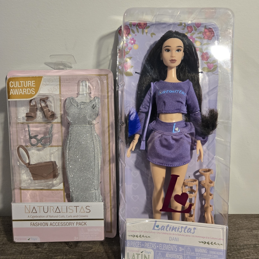 Latinistas Fashion Doll Dani with Silver Dress Accessory Pack